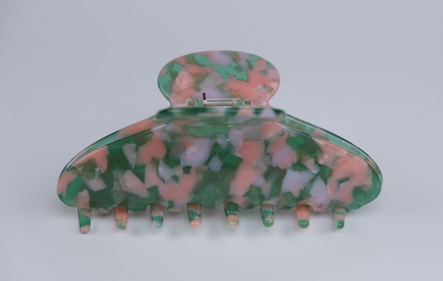 Pink & Green Speckle Acetate Claw Clip - Bumble & Bleat Soapery