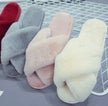 Plush Fuzzy Criss Cross Slipper - Bumble & Bleat Soapery