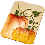 Pumpkin Pair Rect Glass Plate - Bumble & Bleat Soapery