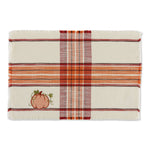 Pumpkin Spice Plaid Embellished Placemat - Bumble & Bleat Soapery