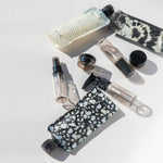 Refillable Ultimate Travel 11pc Set - Black & Ivory - Bumble & Bleat Soapery