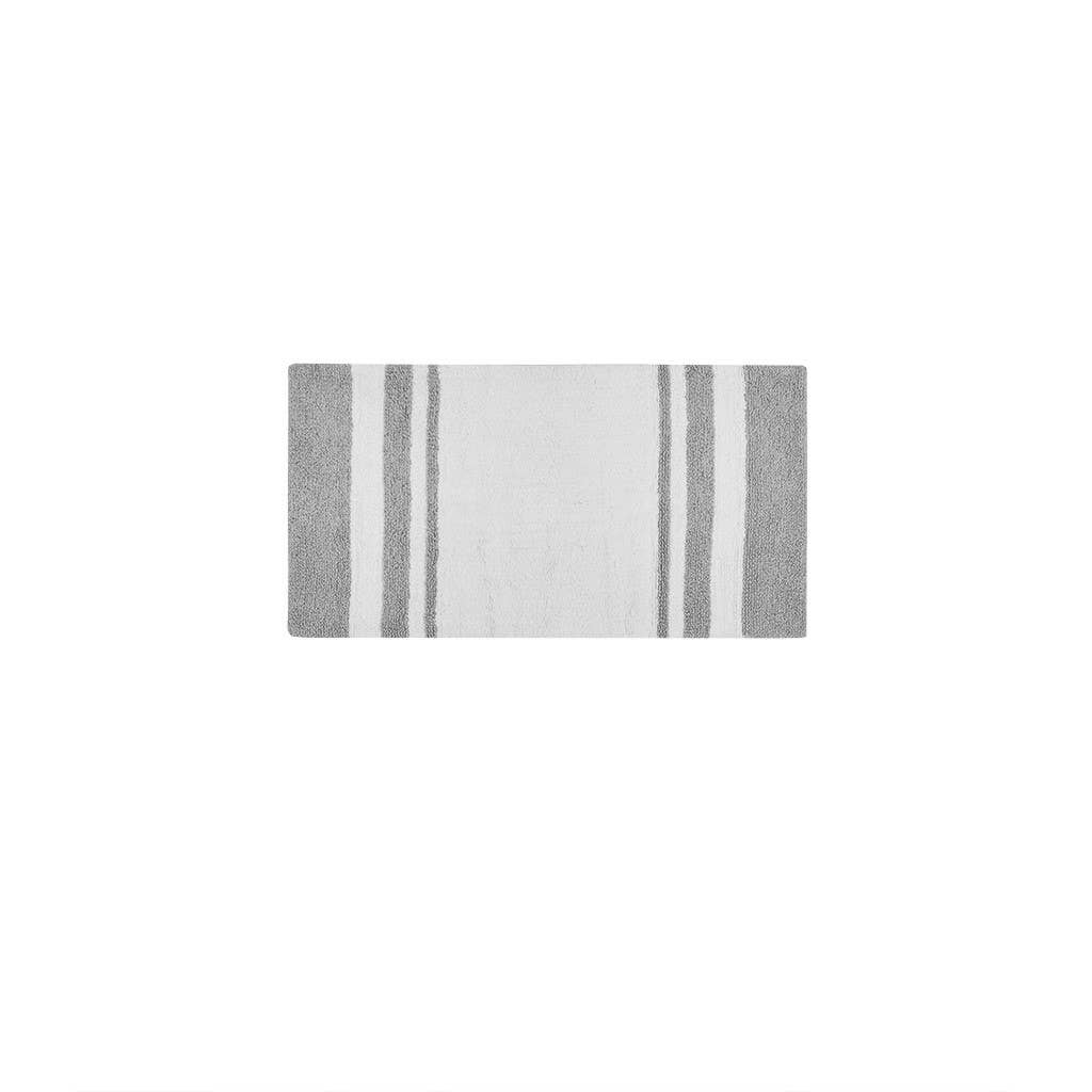 Reversible Cotton Bathroom Rug, Grey - Bumble & Bleat Soapery