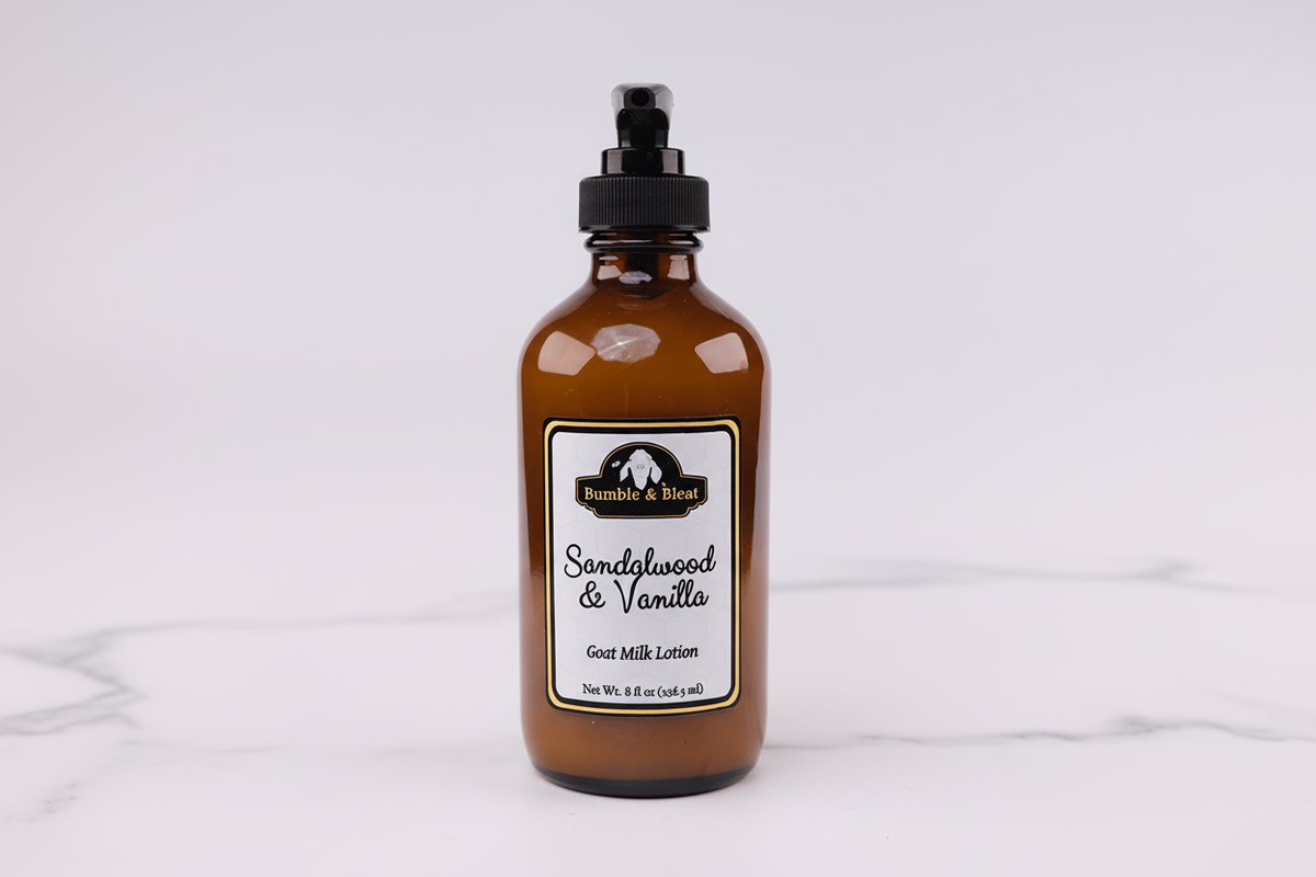 Sandalwood & Vanilla Goat Milk Lotion - Bumble & Bleat Soapery