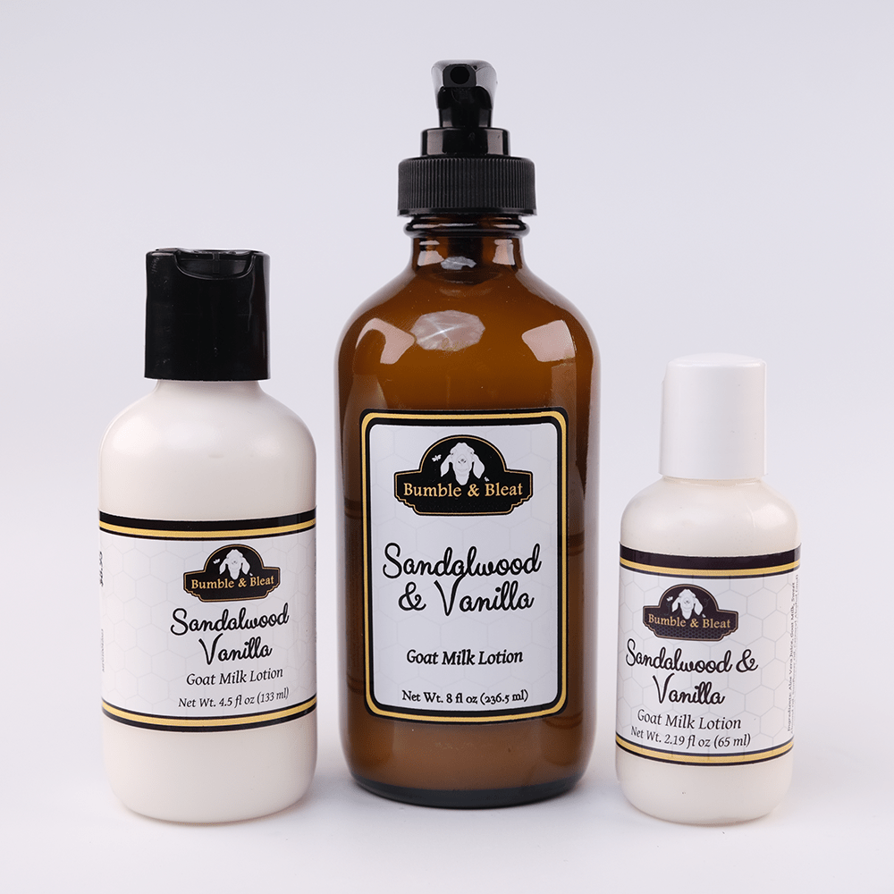 Sandalwood & Vanilla Goat Milk Lotion - Bumble & Bleat Soapery