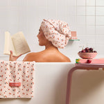 Satin - Lined Flexi Shower Cap - Cherry Print - Bumble & Bleat Soapery