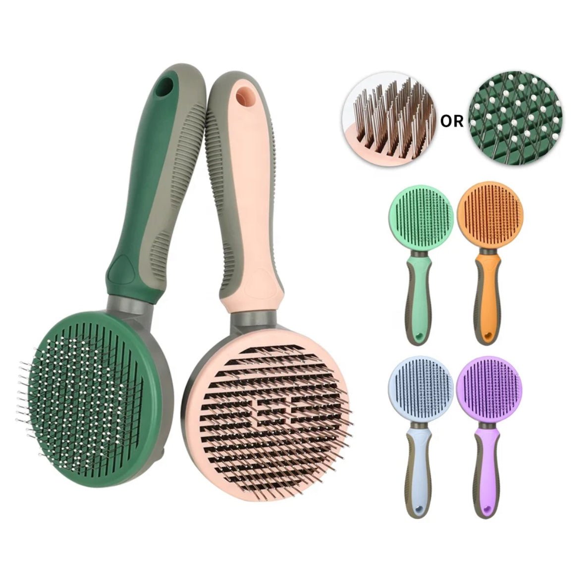 Self - Cleaning Pet Grooming Slicker Brush - Bumble & Bleat Soapery