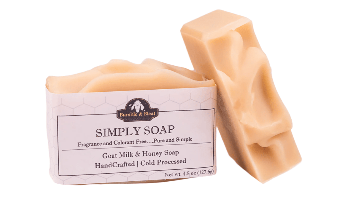 Simply Goat Milk & Honey Soap Bar - Bumble & Bleat Soapery