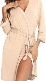 Soft Stretch Knit Bamboo Kimono Robe - Bumble & Bleat Soapery