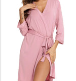 Soft Stretch Knit Bamboo Kimono Robe - Bumble & Bleat Soapery