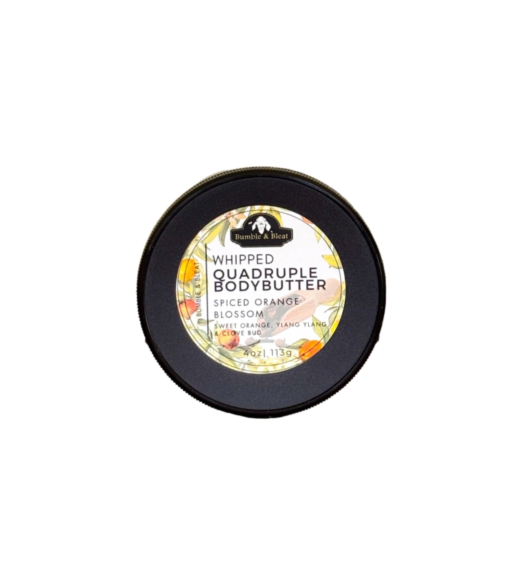 Spiced Orange Blossom Whipped Quadruple Body Butter - Bumble & Bleat Soapery