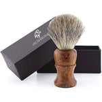 Super Badger Hair Shaving Brush - Wood Handle - Bumble & Bleat Soapery