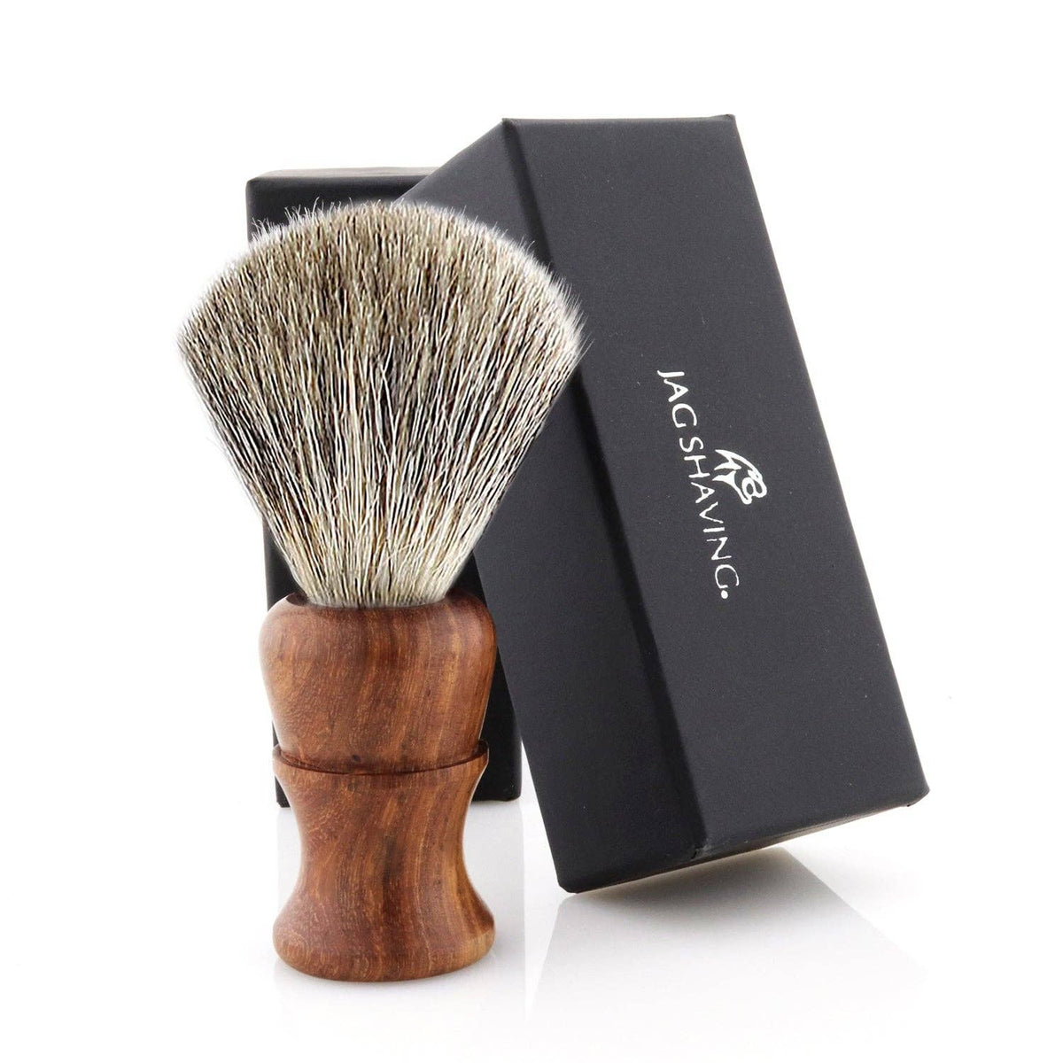 Super Badger Hair Shaving Brush - Wood Handle - Bumble & Bleat Soapery
