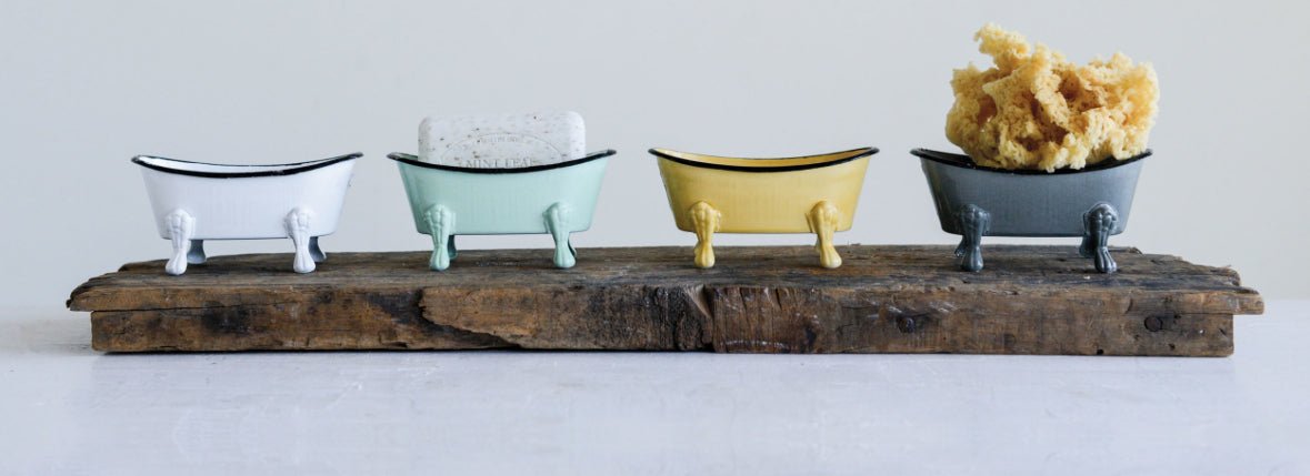 Vintage Metal Bathtub Soap Dish 8 Colors - Bumble & Bleat Soapery