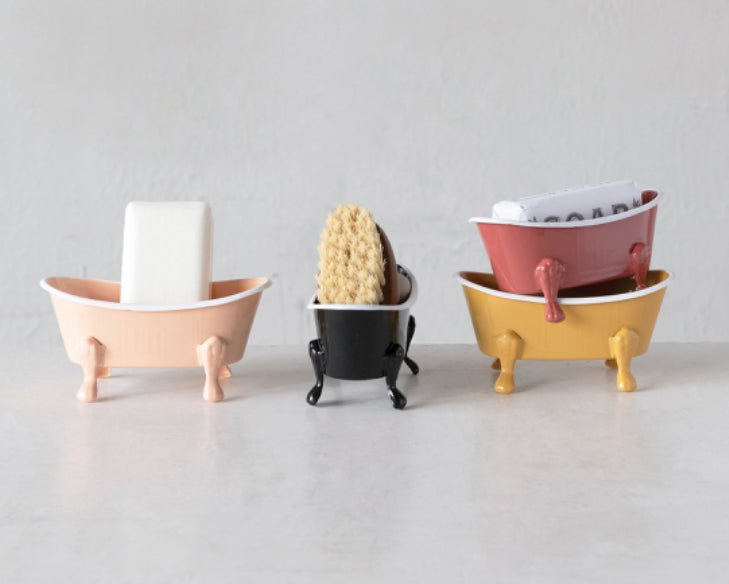 Vintage Metal Bathtub Soap Dish 8 Colors - Bumble & Bleat Soapery