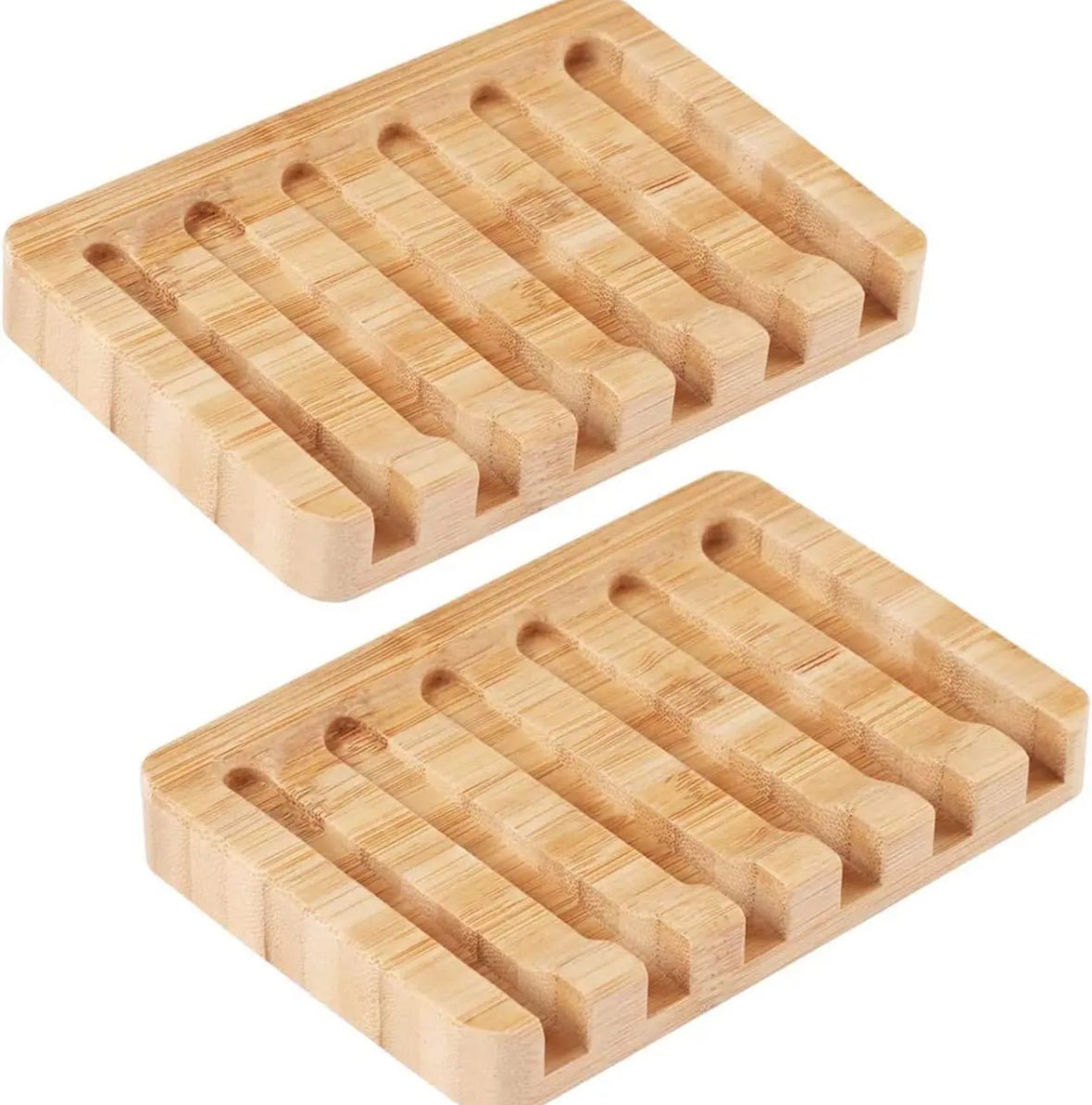 Waterfall Self - Draining Bamboo Soap Dish - Bumble & Bleat Soapery