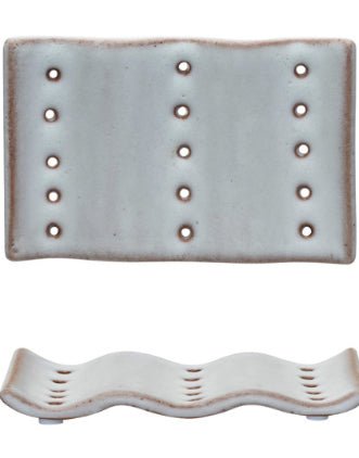 Wavy Stoneware Soap Dishes, 3 styles - Bumble & Bleat Soapery