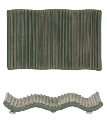 Wavy Stoneware Soap Dishes, 3 styles - Bumble & Bleat Soapery